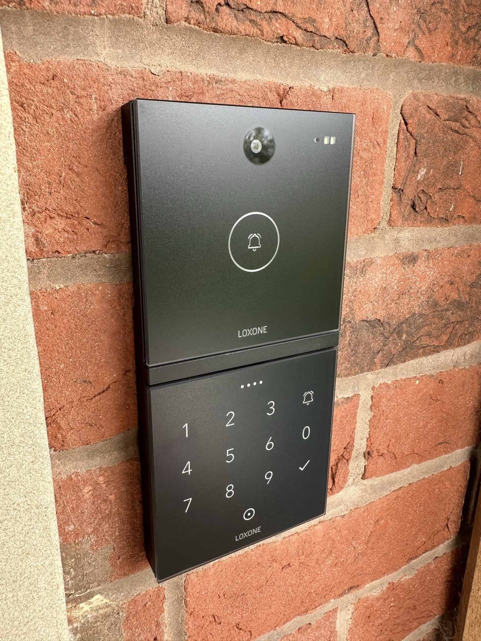 A Loxone door entry intercom with video doorbell