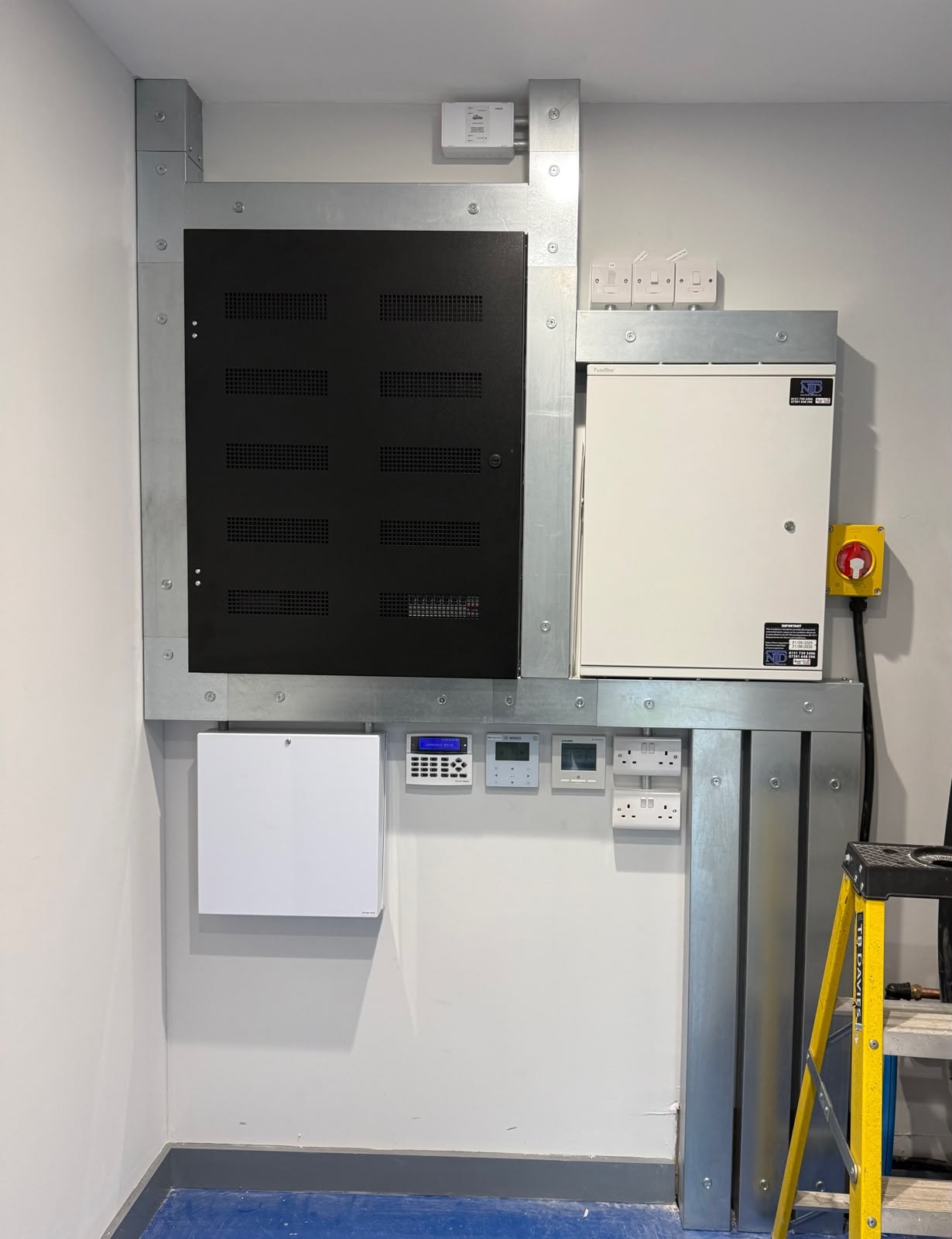 The Loxone control panel and electrical distribution board