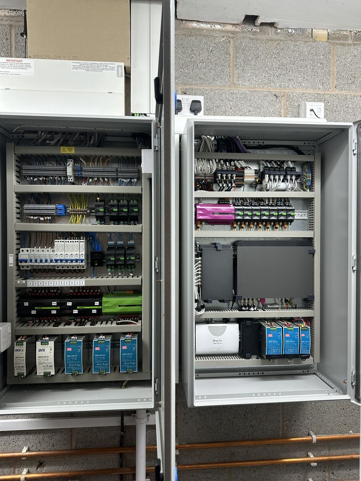 Rebuilt Loxone control cabinets after a rescue