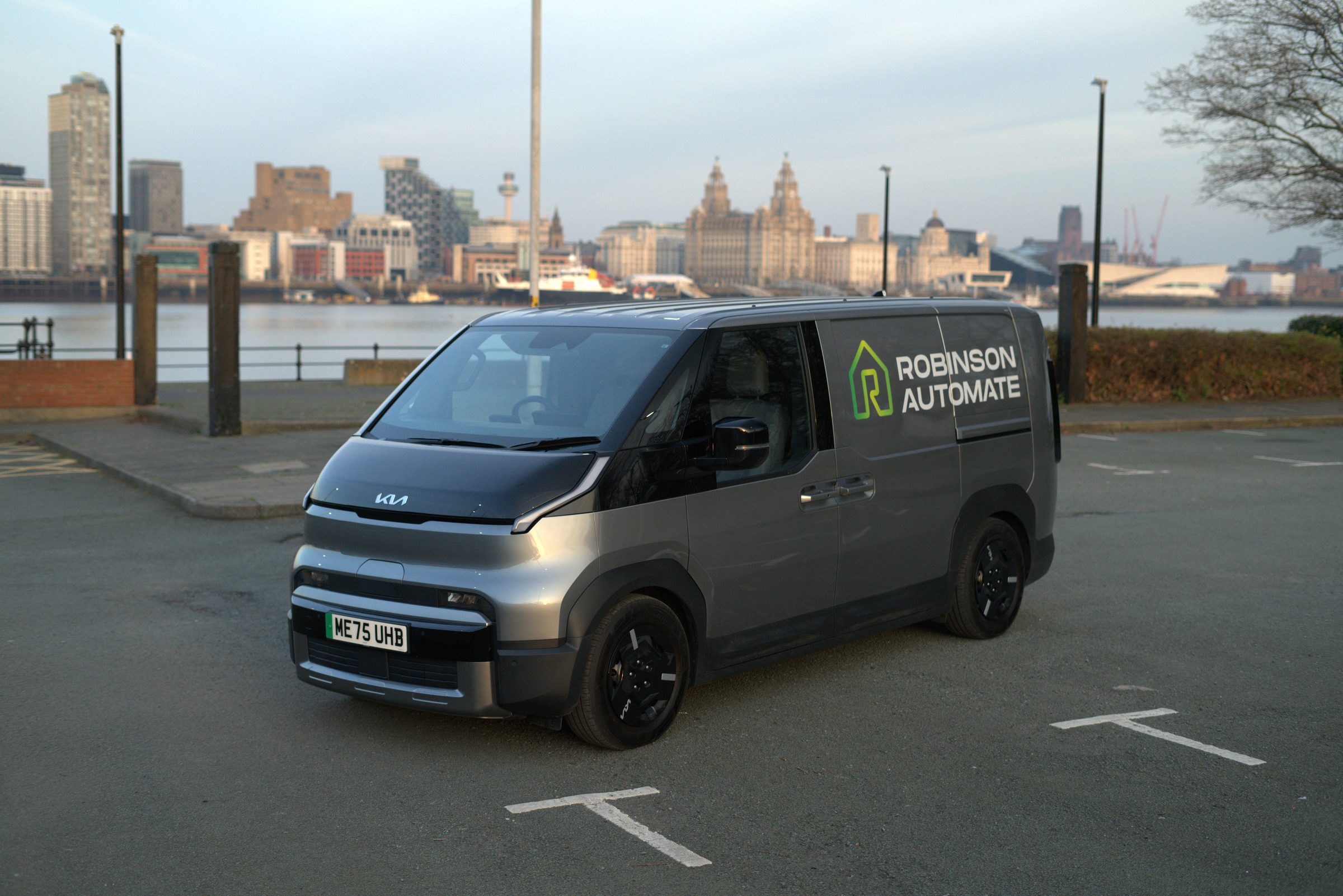 The Robinson Automate van on the Liverpool waterfront